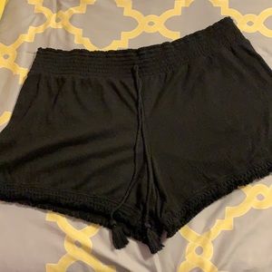 Plus Sized Black Shorts